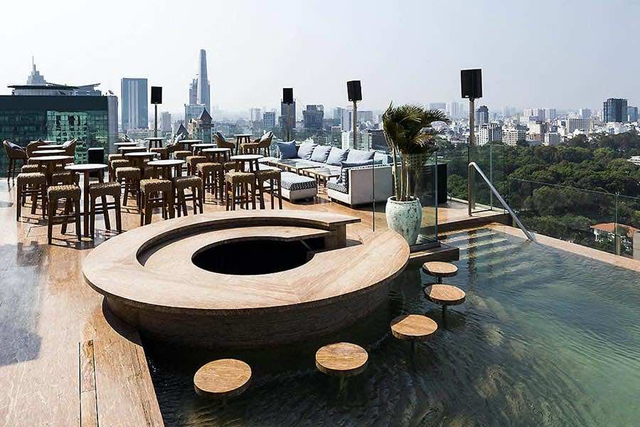 luxury hotel in saigon with swimming pool