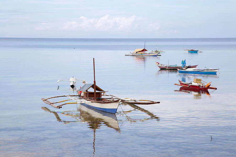 philippines fishing boats reflection robert mcgillivray